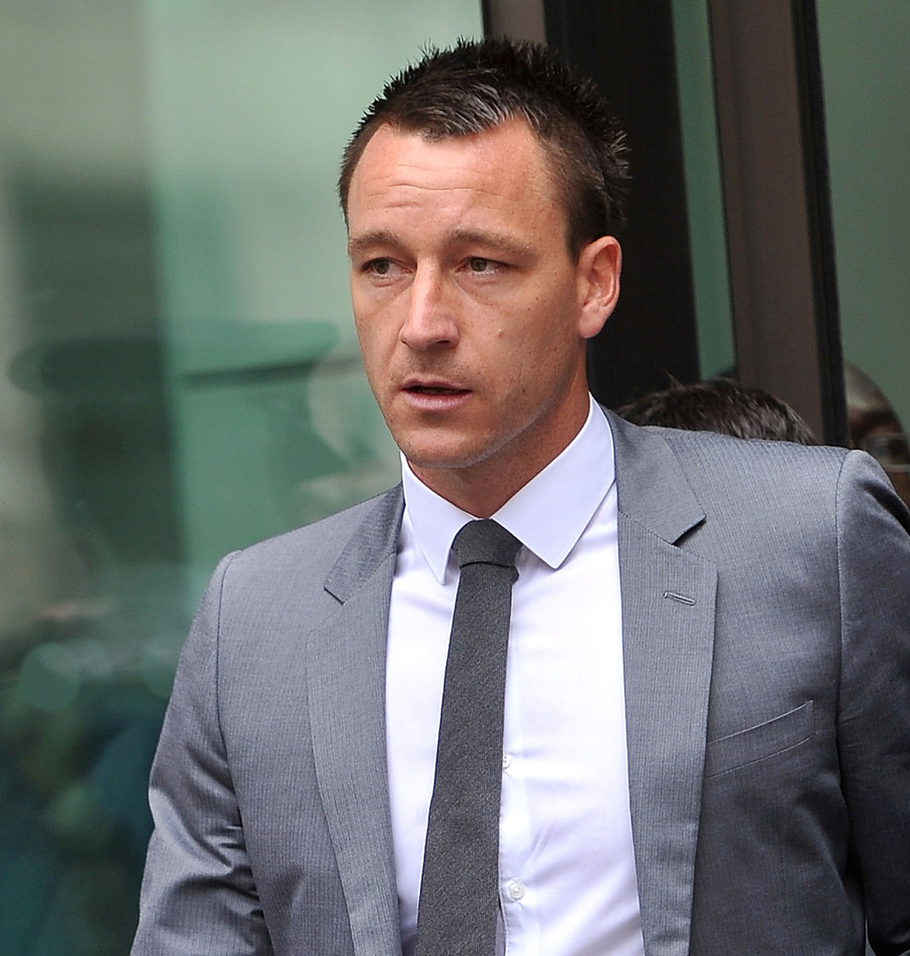 John Terry as he left court today in London.