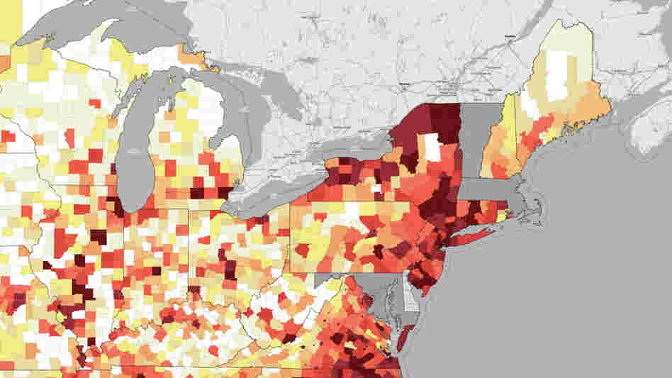 The high rates of HIV in a New York county on the Canadian border reflects the cases seen in prisons there.