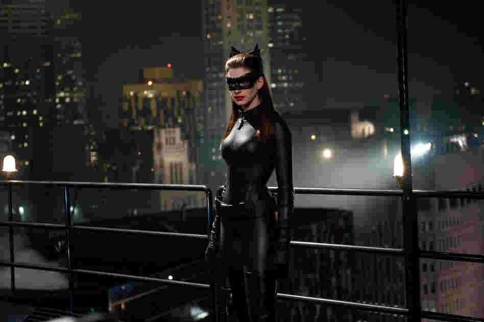 Anne Hathaway as Selina Kyle in The Dark Knight Rises.