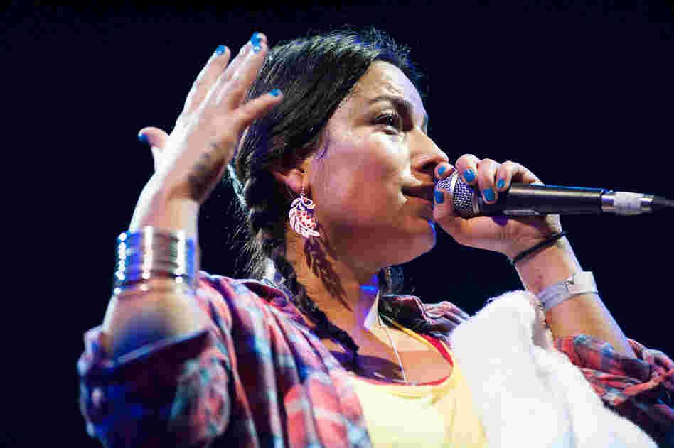 Tijoux is a lyrical machine gun, delivering verses rapidly and never missing her target. She raps about personal tales of growing up as a Chilean exile, among other topics both universal and political.