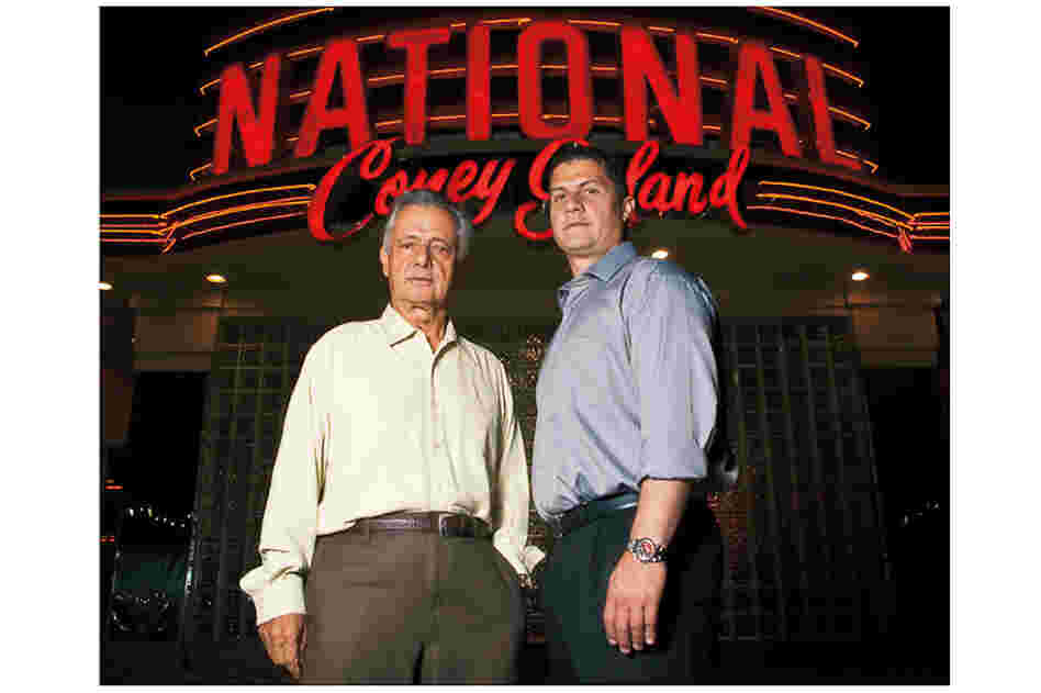 The late James Gifto (left) and Tom Giftos Jr. built  National Coney Island, an empire of more than 20 restaurants — in some cases, with three in a single town.