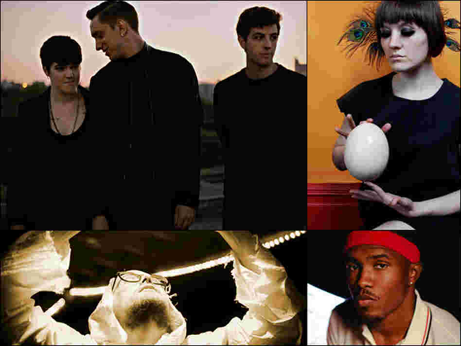The xx (clockwise from upper left), Cate Le Bon, Frank Ocean and Dan Deacon. The xx (clockwise from upper left), Cate Le Bon, Frank Ocean and Dan Deacon.