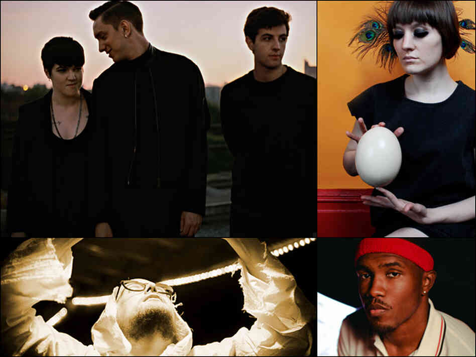 The xx (clockwise from upper left), Cate Le Bon, Frank Ocean and Dan Deacon. The xx (clockwise from upper left), Cate Le Bon, Frank Ocean and Dan Deacon.