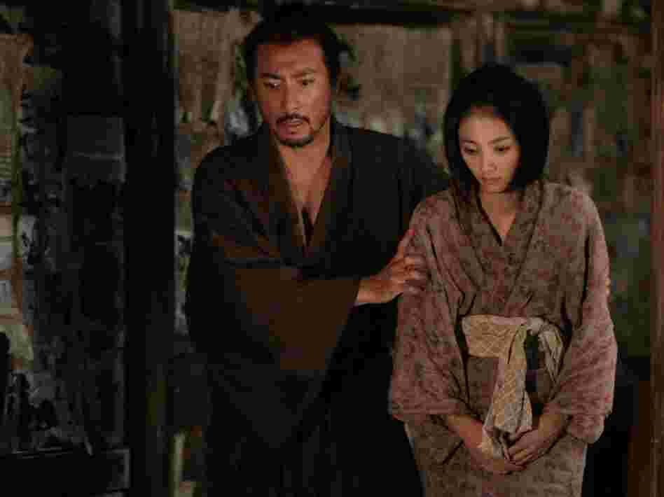 Hanshiro and Miho (Hikari Mitsushima) in one of the many flashbacks that director Takashi Miike uses to unfold the plot in Hara-Kiri: Death of a Samurai.