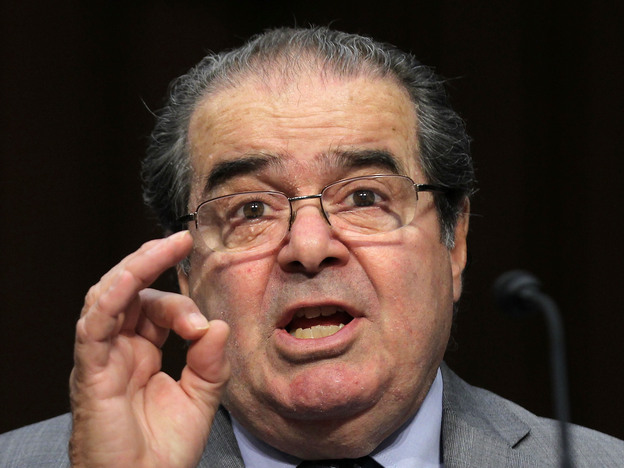 Justice Antonin Scalia testifies before the Senate Judiciary Committee on Oct. 5, 2011.