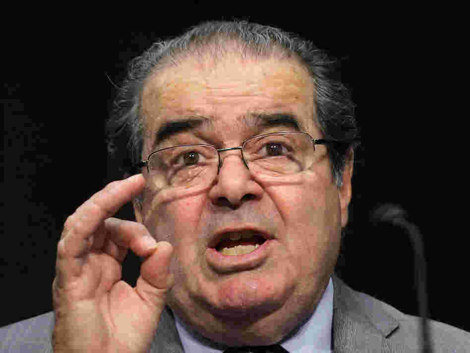Justice Antonin Scalia testifies before the Senate Judiciary Committee on Oct. 5, 2011.