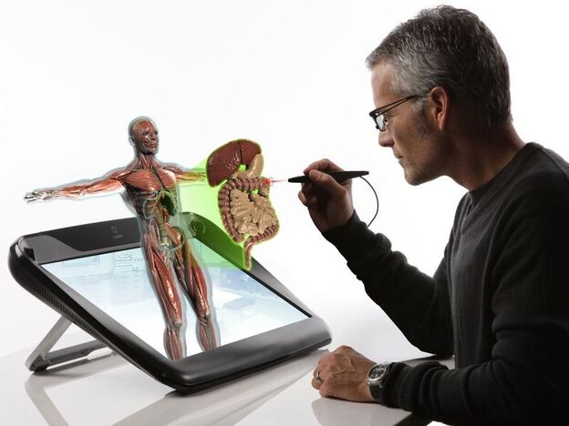 Infinite Z, a tech company funded by the CIA's venture capital fund In-Q-Tel, has developed 3-D imaging technology that allows users to interact with holographic images.