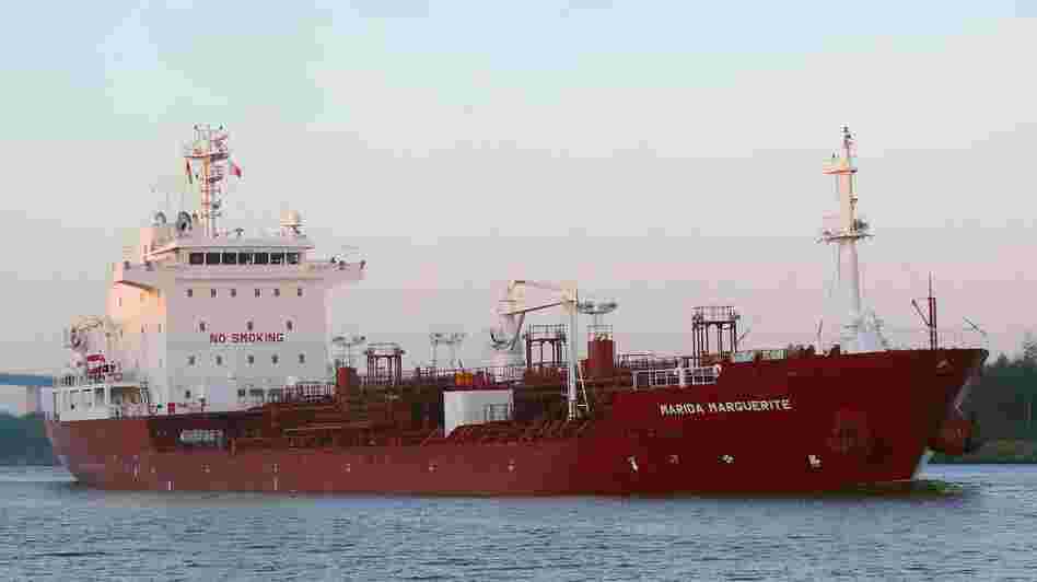 The German tanker Marida Marguerite, which was hijacked off the coast of Oman in 2010.