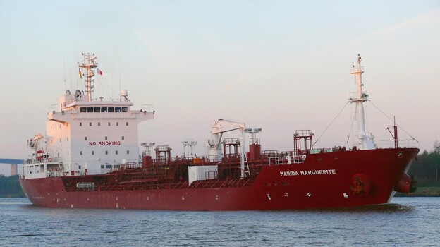 The German tanker Marida Marguerite, which was hijacked off the coast of Oman in 2010. The German tanker Marida Marguerite, which was hijacked off the coast of Oman in 2010.