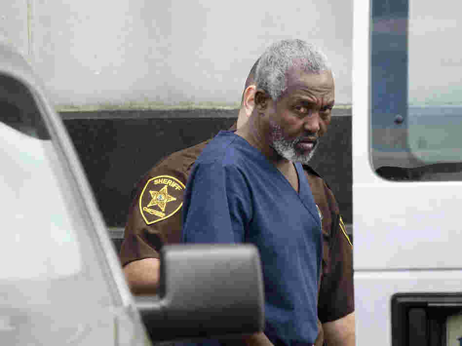 Mohammad Saaili Shibin, a Somali man accused of acting as chief negotiator for pirates who killed four American hostages, is transported from the U.S. District Court in Norfolk, Va., after a hearing on April 13, 2011.