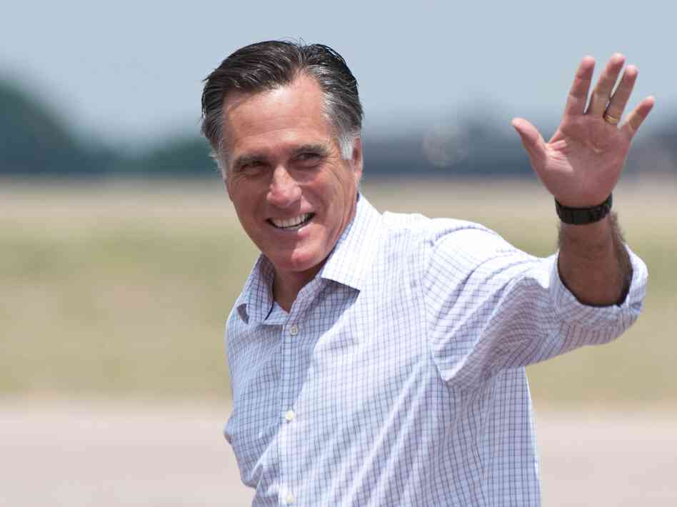 Republican presidential candidate Mitt Romney tours the Care and Share food bank in Colorado Springs, Colo., on July 10.