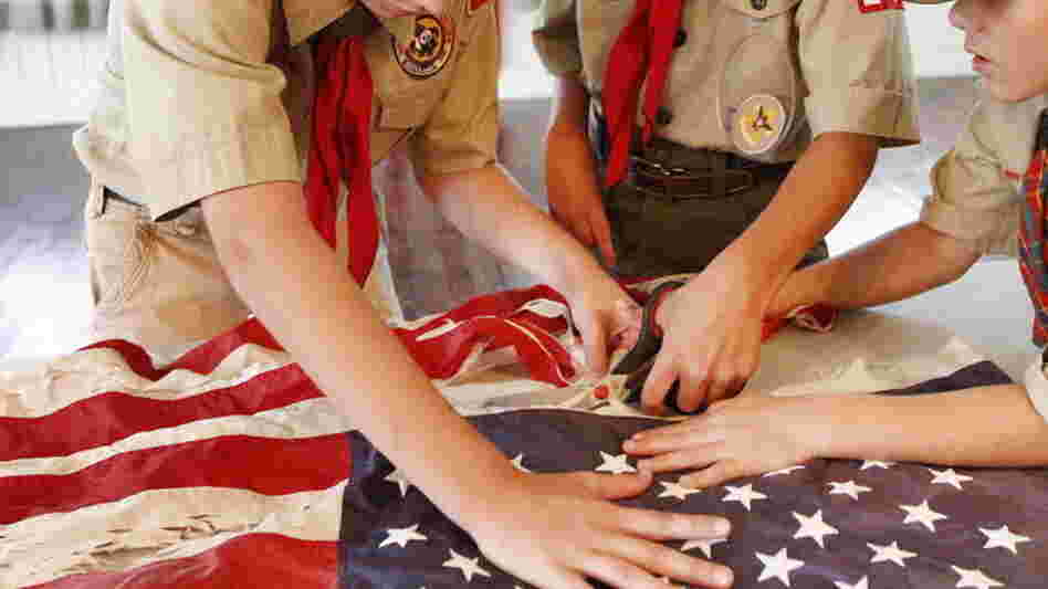 In Mississippi last month, scouts took part in a flag retirement ceremony.