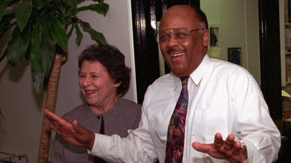 Washington Post columnist William Raspberry in 1994, after it was announced that he had won the Pulitzer Prize for commentary.