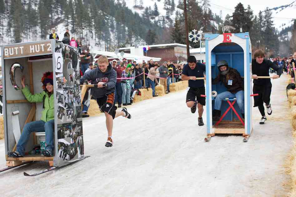 Outhouse races, Conconully, Wash.
