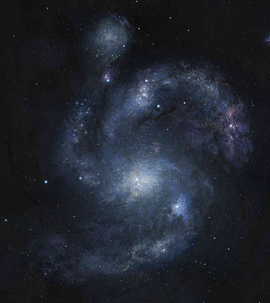 An artist's rendering of galaxy BX442.