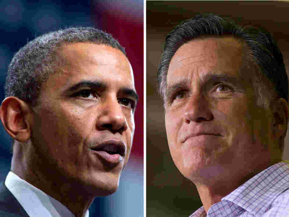 President Obama leads Mitt Romney 47 percent to 45 percent among all voters in a new NPR poll. But the two are tied among voters from 12 battleground states.