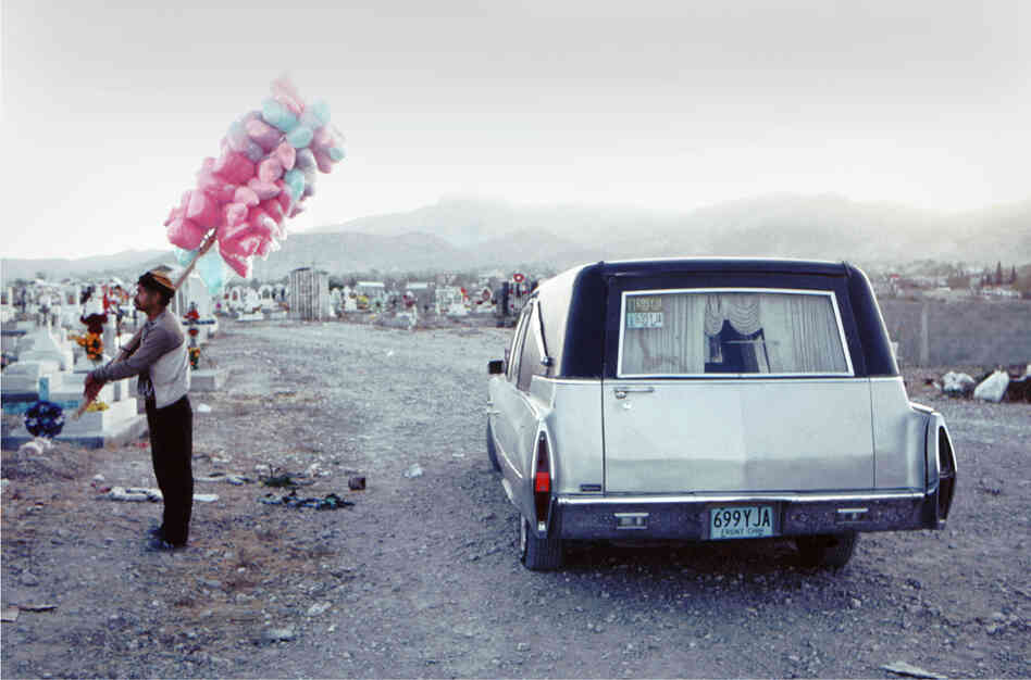 Candyman in El Panteon. The Panteon of Juarez (the municipal cemetery) on the Day of the Dead, 1994. The celebration is still honored, but there have been so many funerals in Juarez during the cartel war years that people are closer to death than is comfortable.