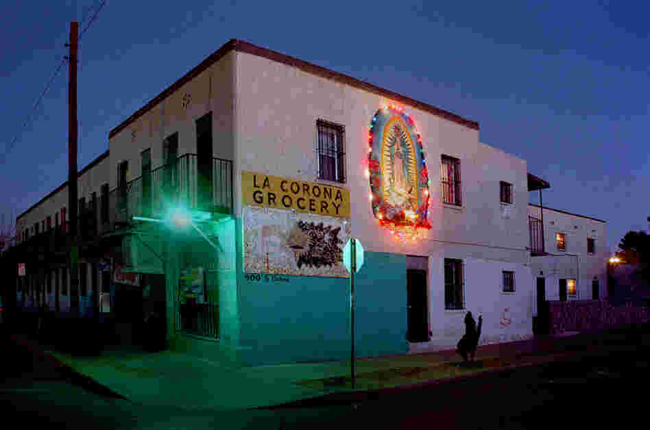 Segundo Barrio, El Paso, Texas, 2005. Many stores have come and gone in this building through the years. The residents of the Segundo Barrio community have maintained it on their own initiative, for decades, as far back as anyone can remember.