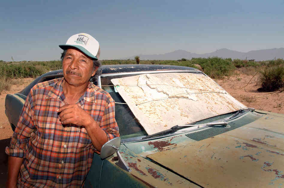Martin at his home in Lomas de Poleo (northwest Juarez). Martin is one of the last residents of a little agriculture community, which has gone from 200 families to 12.