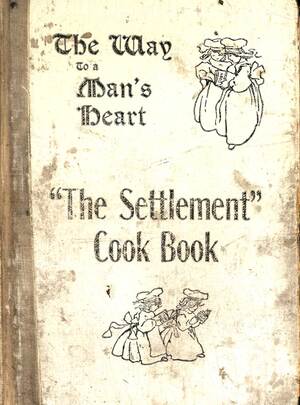 The Settlement Cook Book: Containing Many Recipes Used In Settlement Cooking Classes, The Milwaukee Public School Cooking Centers and Gathered From Various Other Reliable Sources. This 1901 cookbook began as a fundraiser for the Jewish Settlement House in Milwaukee, Wisconsin. Through multiple printings over 75 years, this cookbook benefited many Milwaukee charities.