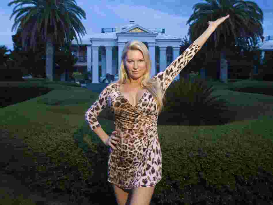 Jackie Siegel poses in The Queen of Versailles. She and her husband, David, were building the largest house in the U.S. before the recession soured their plans.