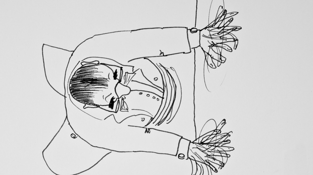 Misha Dichter's sketch of a pianist at work. (courtesy of Misha Dichter)