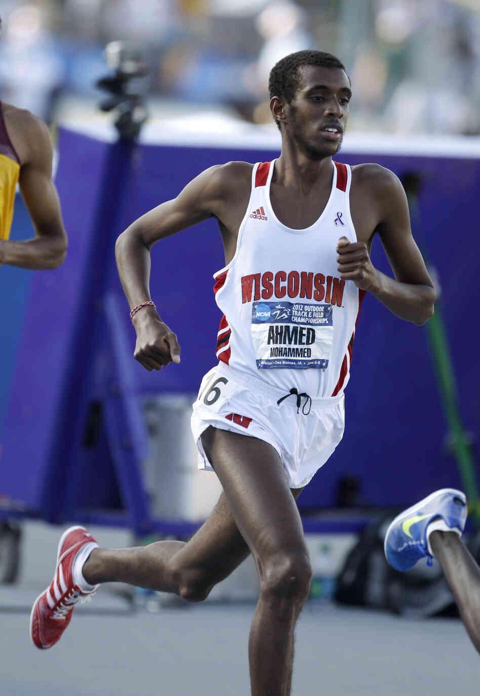 Mohammed Ahmed runs at the NCAA championships in June in Des Moines, Iowa. He's representing Canada at the Olympics and had to decide whether to fast for Ramadan this year.
