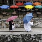Pedestrians stand along the River Walk in San Antonio, Texas, in May. The state has gotten a reprieve from more than a year of drought. Pedestrians stand along the River Walk in San Antonio, Texas, in May. The state has gotten a reprieve from more than a year of drought.