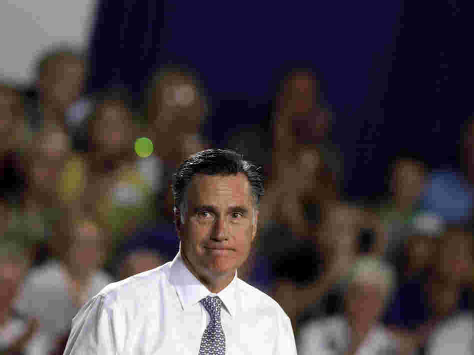 Mitt Romney speaks at a campaign rally Wednesday in Bowling Green, Ohio.