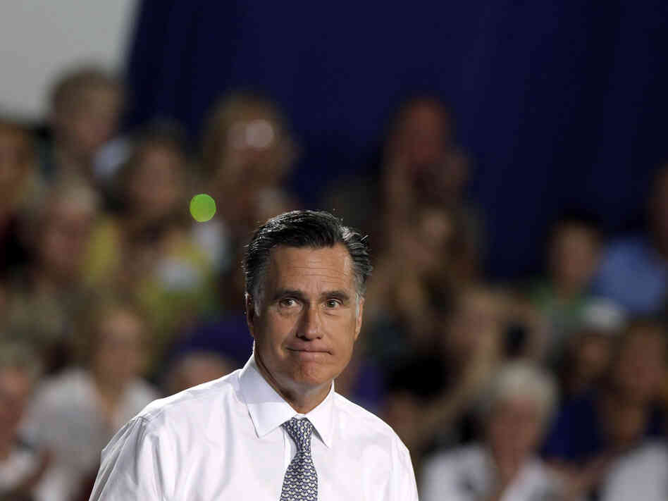 Mitt Romney speaks at a campaign rally Wednesday in Bowling Green, Ohio.