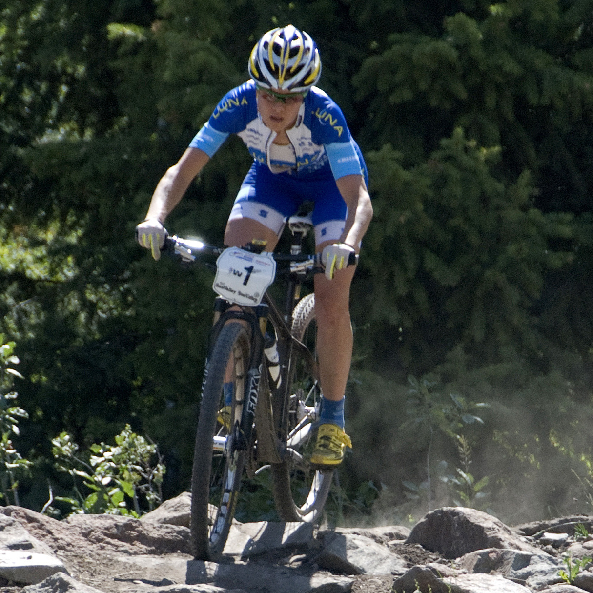 Georgia Gould won her fourth U.S. mountain bike cross-country championship earlier this month. She hopes to win a medal in London this summer.