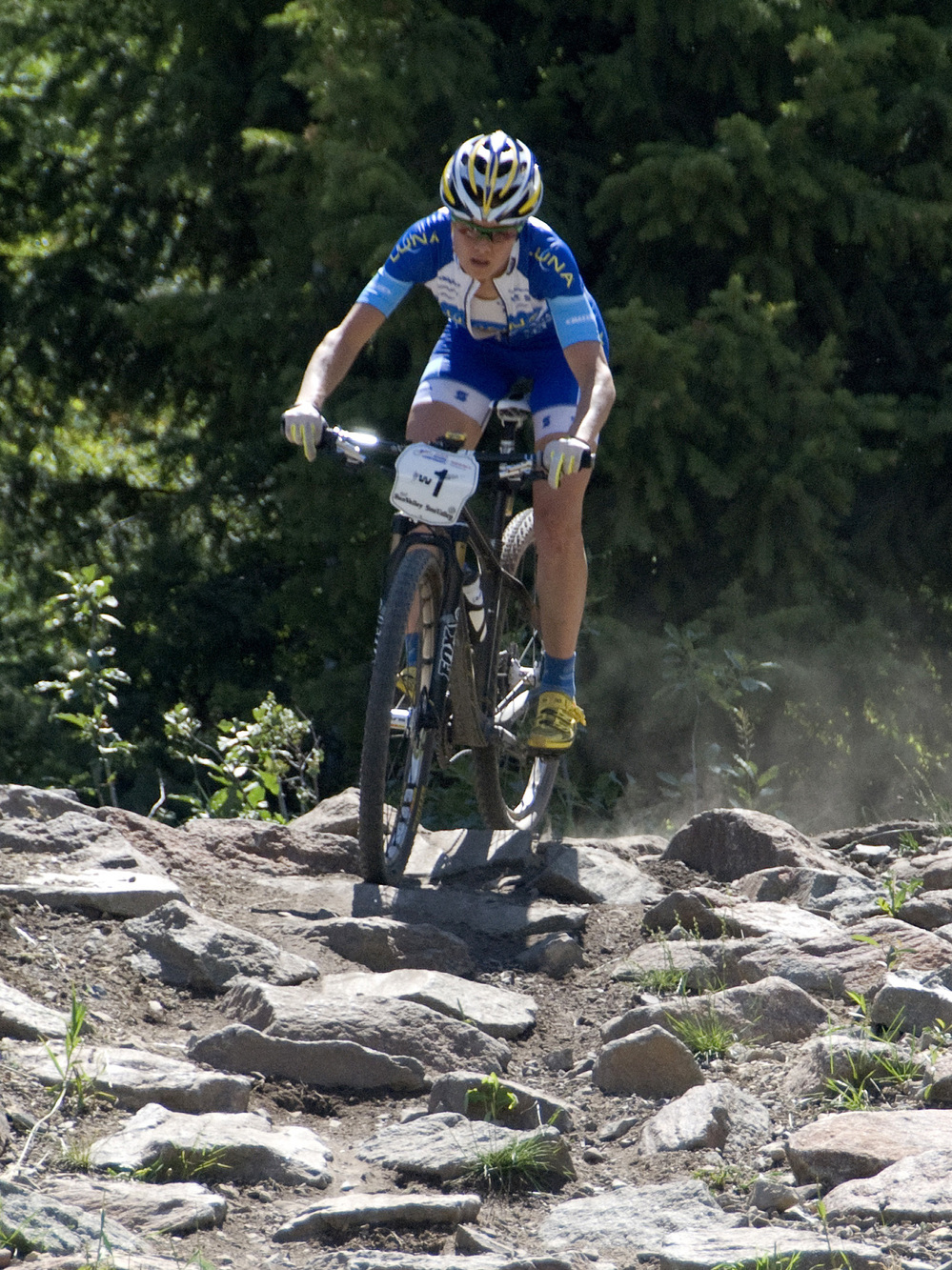 Georgia Gould won her fourth U.S. mountain bike cross-country championship earlier this month. She hopes to win a medal in London this summer.