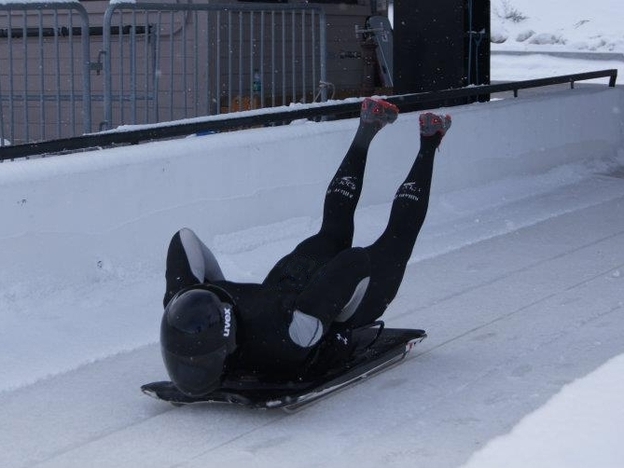 Adebiyi is training to compete in the Skeleton at the 2014 Winter Olympics after his battle with cancer.