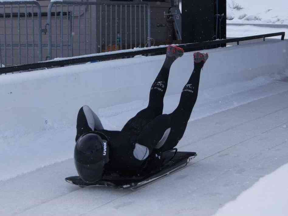 Adebiyi is training to compete in the Skeleton at the 2014 Winter Olympics after his battle with cancer.