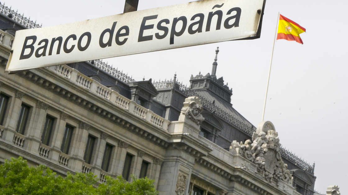 The Banco de Espana (Bank of Spain) in Madrid.