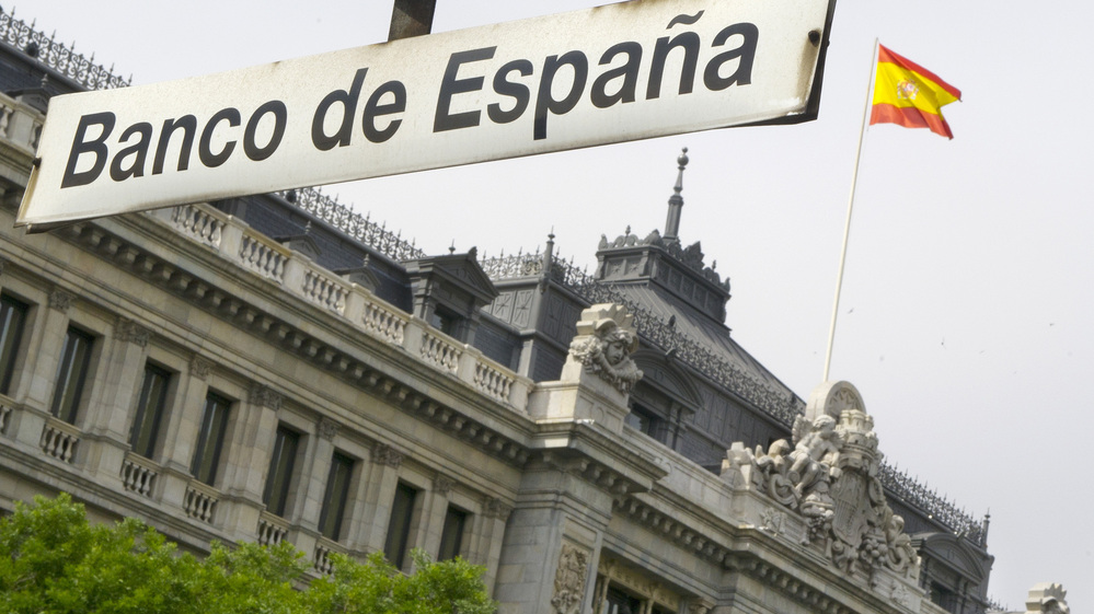 The Banco de Espana (Bank of Spain) in Madrid.