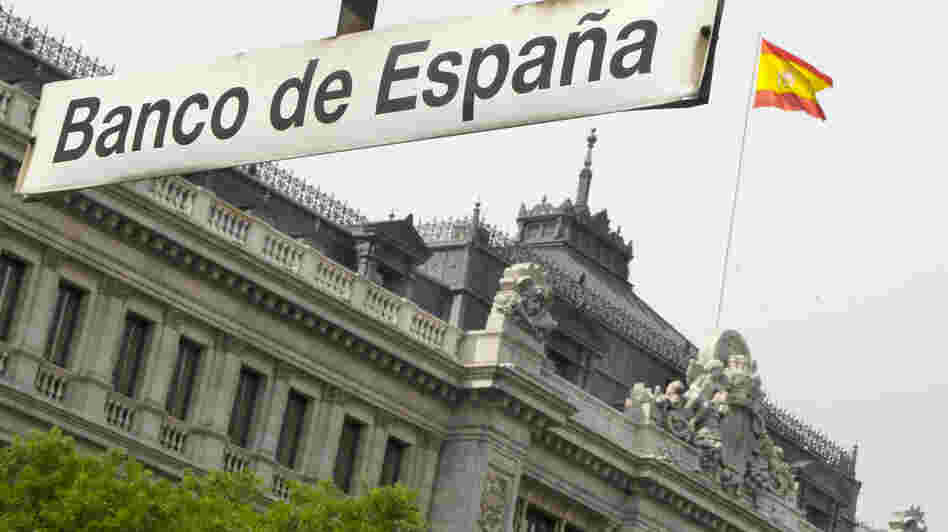 The Banco de Espana (Bank of Spain) in Madrid.