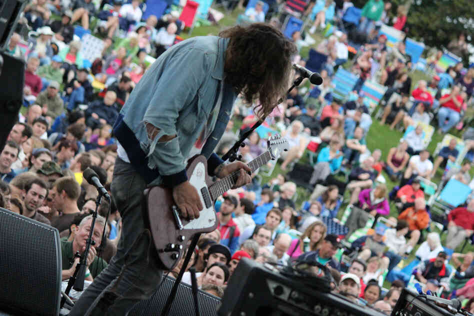 The War on Drugs performs at XPoNential Music Festival 2012 at Wiggins Park in Camden, N.J.