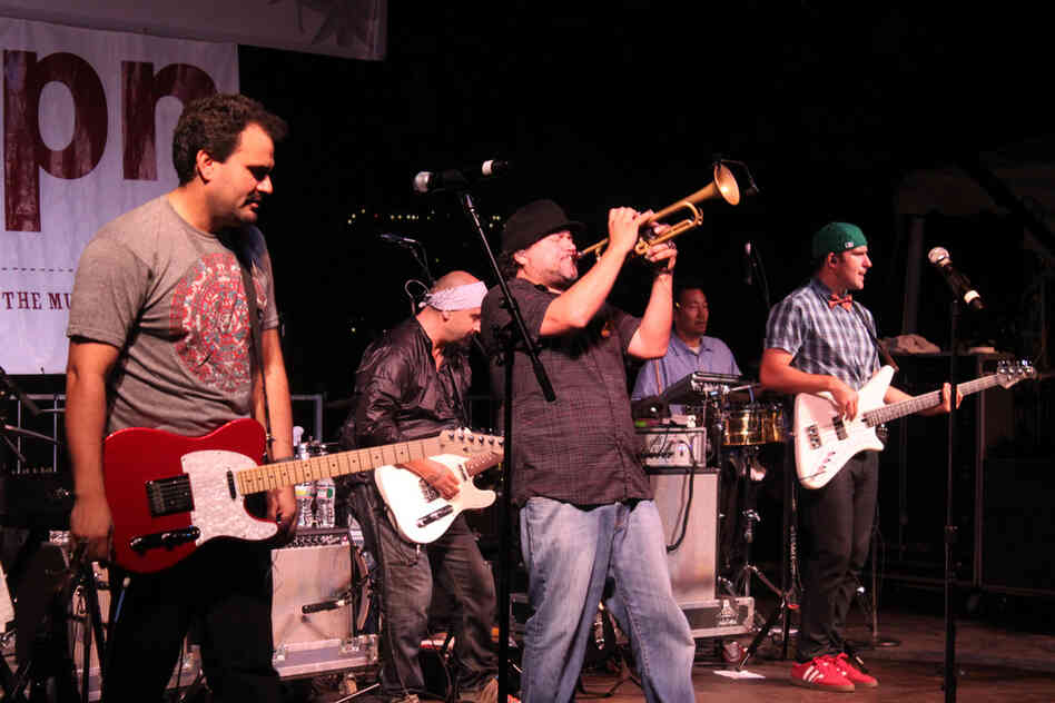 Ozomatli performs at XPoNential Music Festival 2012 at Wiggins Park in Camden, N.J.