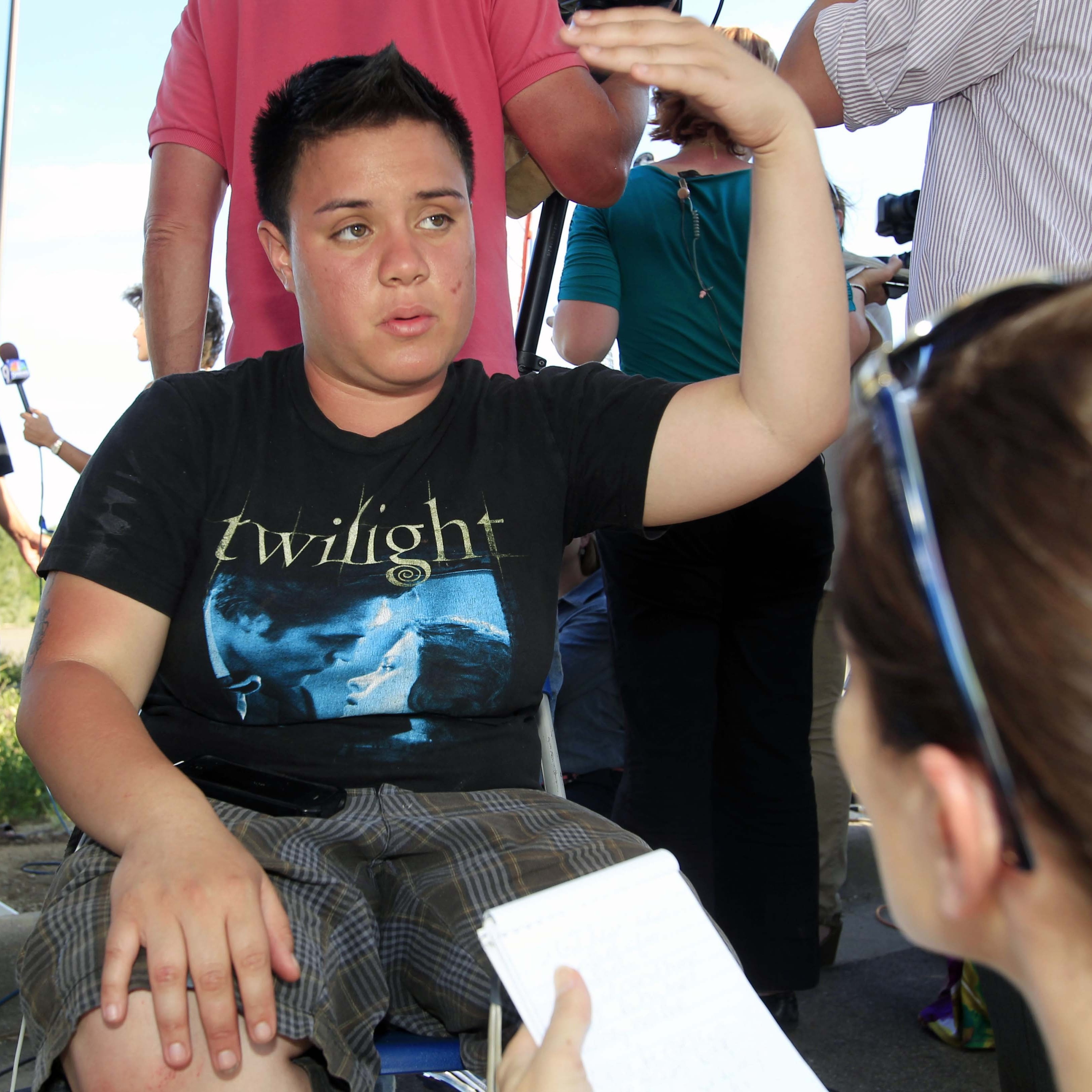 Jennifer Seeger of Aurora, Colo., describes being in the Century 16 theater during the mass shooting on Friday.