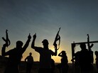 Members of the group Hamza Abdualmuttalib trained this week near the Syrian city of Aleppo. Members of the group Hamza Abdualmuttalib trained this week near the Syrian city of Aleppo.