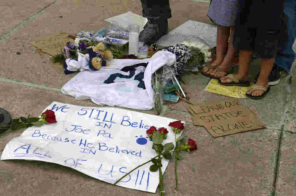 But Paterno still has plenty of fans, and Penn State's decision to remove the monument won't sit well with them.