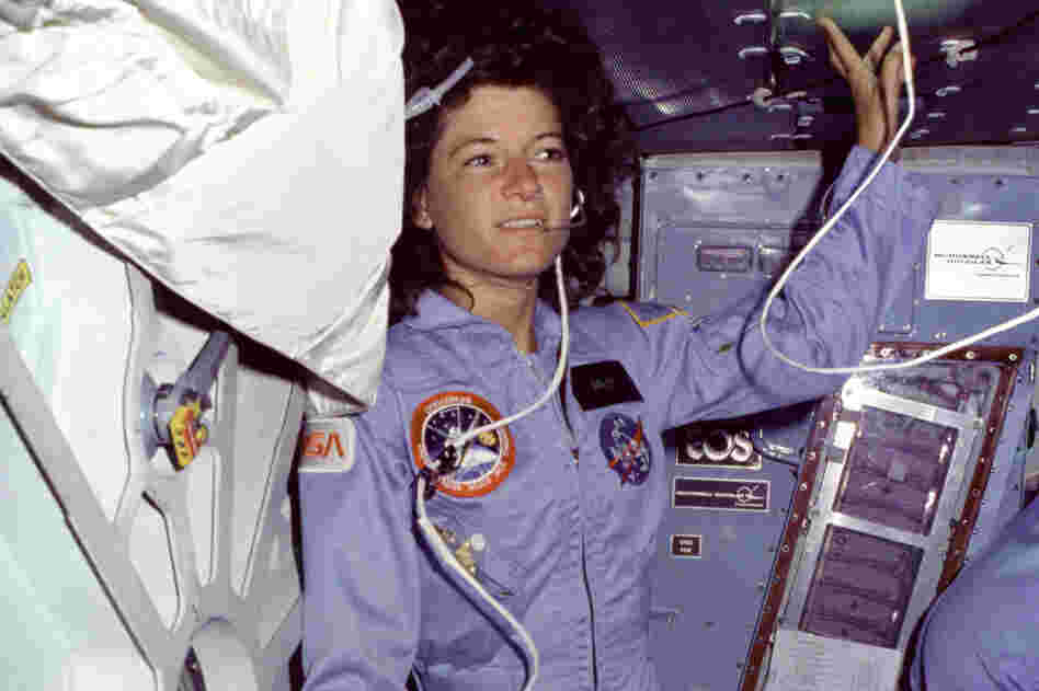Ride floats near Challenger's hatch.