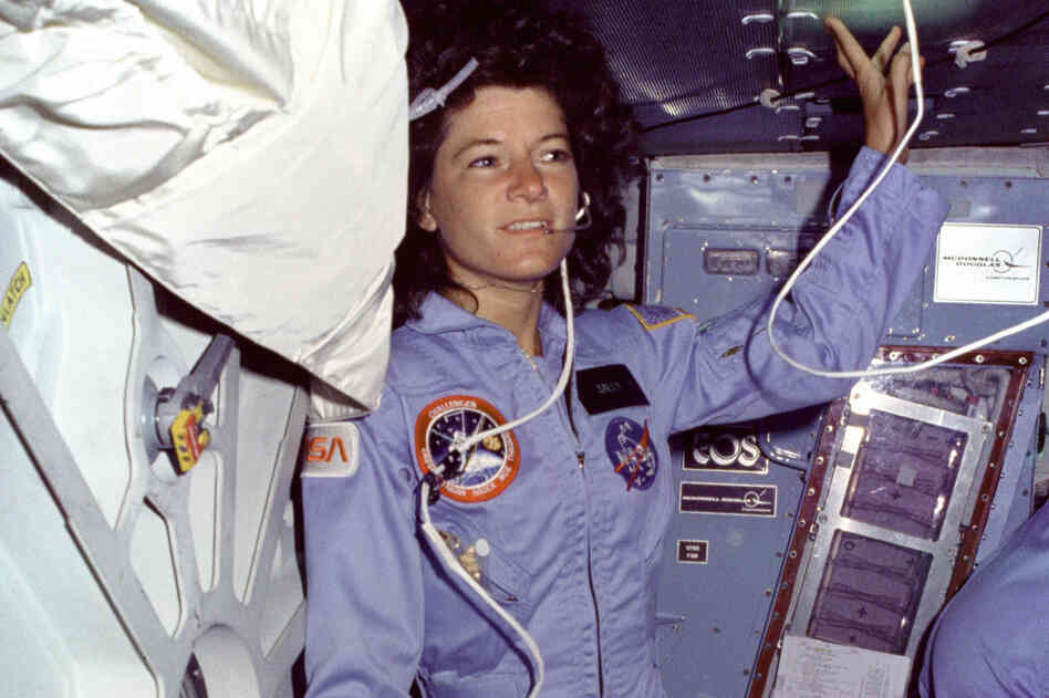 Ride floats near Challenger's hatch.