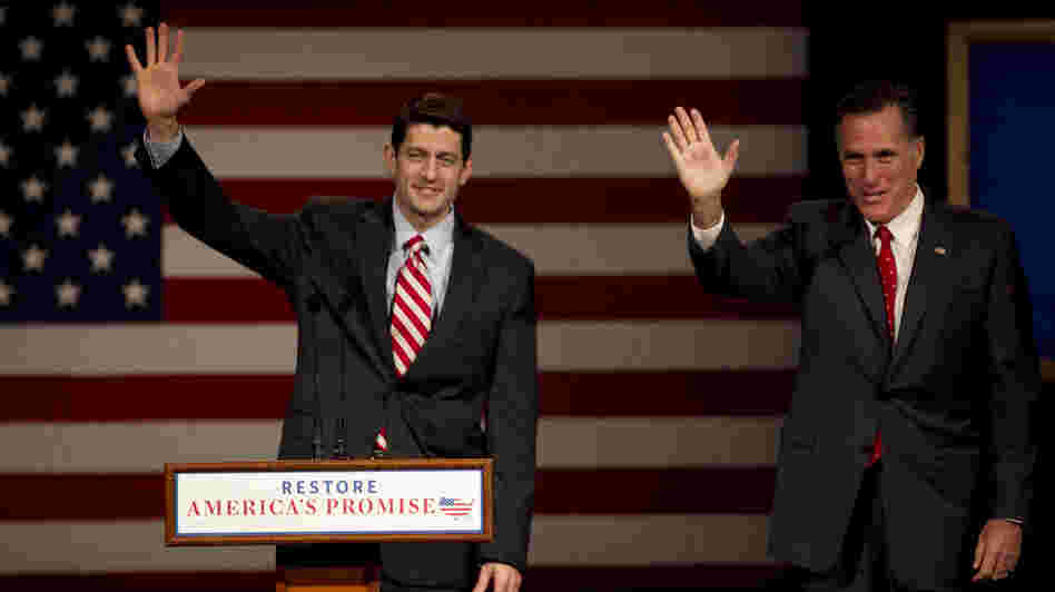 Rep. Paul Ryan (left), R-Wis., and GOP presidential candidate Mitt Romney at a campaign stop in Appleton, Wis., on March 30. Rep. Paul Ryan (left), R-Wis., and GOP presidential candidate Mitt Romney at a campaign stop in Appleton, Wis., on March 30.