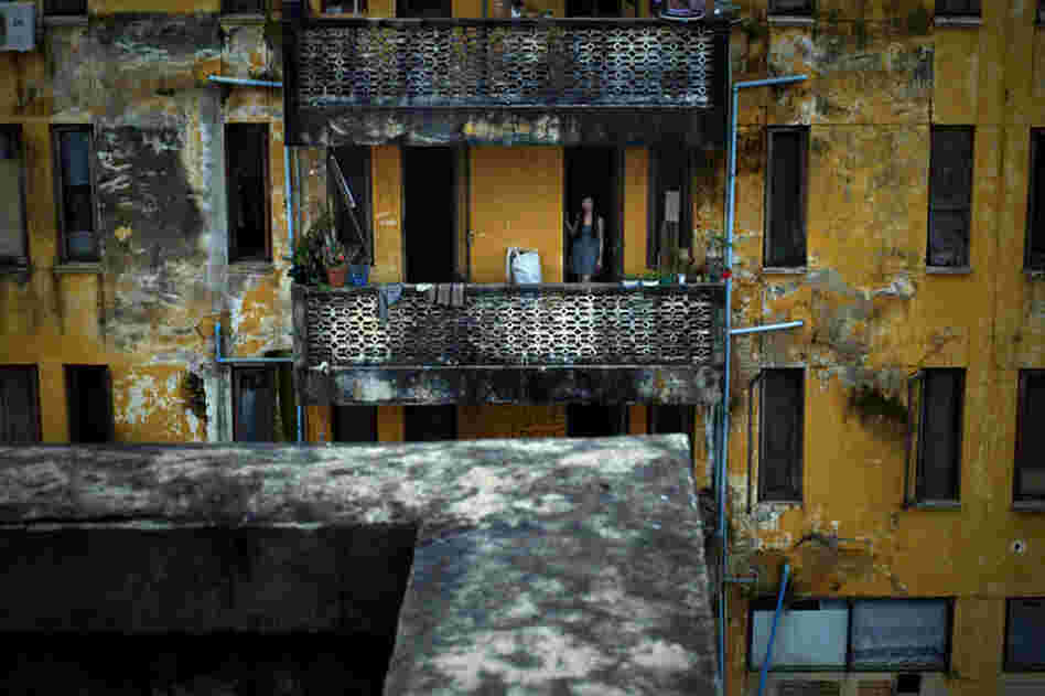 1980's Soviet architecture is evident in Vientiane, Laos, March 2011.