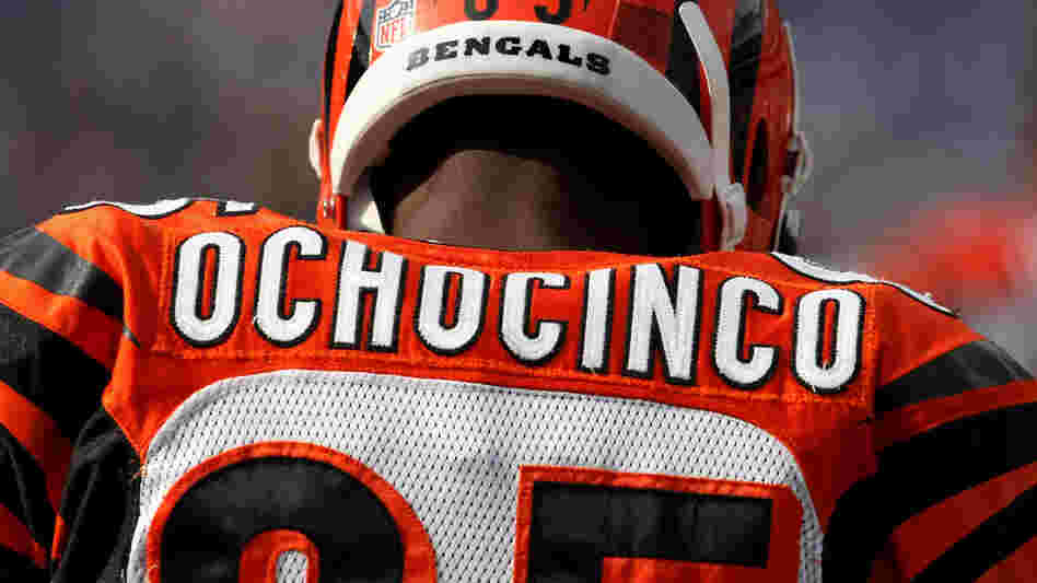 The then-Chad Ochocinco when he was with the Cincinnati Bengals in 2009. He had changed his name the year before. Now, he's back to being Chad Johnson.