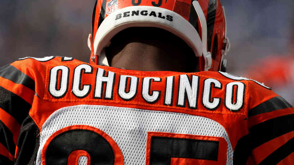 The then-Chad Ochocinco when he was with the Cincinnati Bengals in 2009. He had changed his name the year before. Now, he's back to being Chad Johnson.