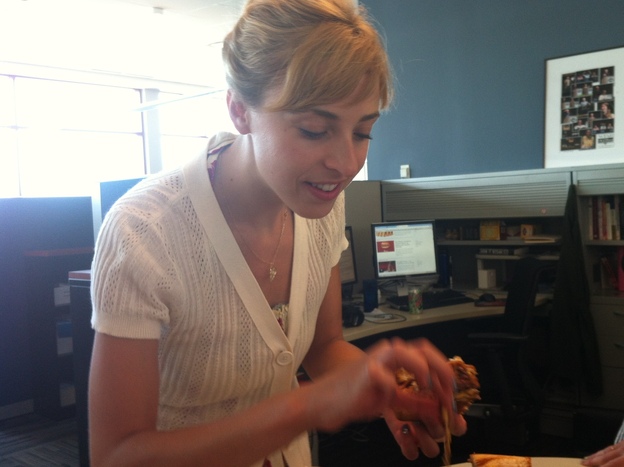 This isn't an action shot. "Blurry Hand" is one of the first symptoms of cheese overdose.