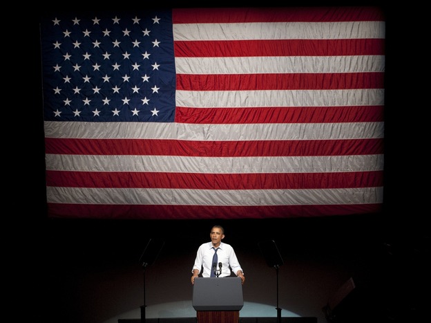 President Obama speaks at the Fox Theater in Oakland, Calif., on Monday.